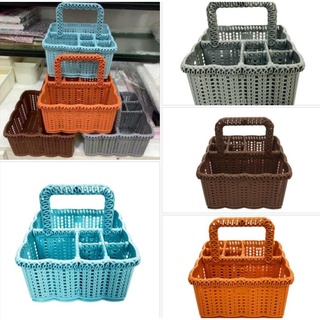 Giỏ đa năng , Giỏ đựng đồ nail , đựng mỹ phẩm 6 ngăn có quai xách tiện lợi - lexia.33