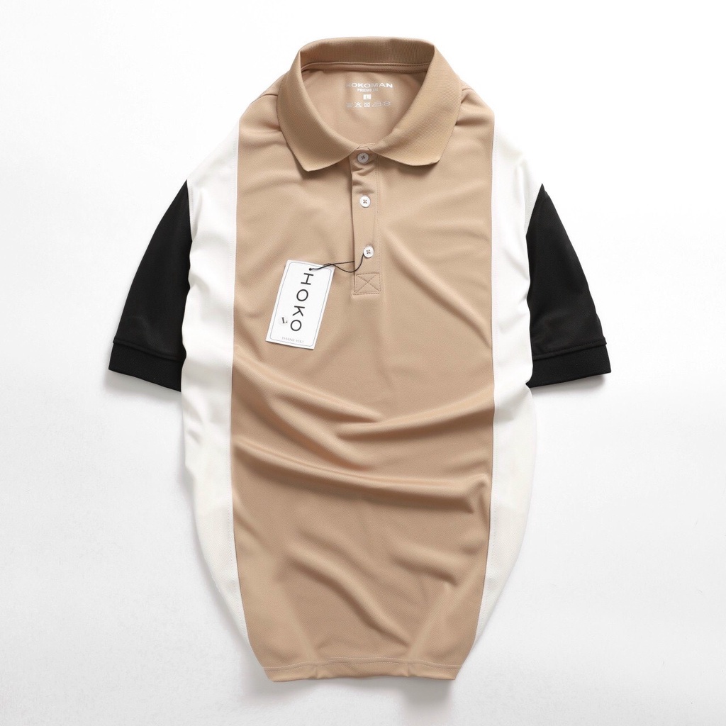 Áo polo thun nam 𝐅𝐑𝐄𝐄𝐒𝐇𝐈𝐏 ngắn tay phối màu ngắn tay, thiết kế cổ bẻ, chất poly cao cấp thoáng mát [MH_050]