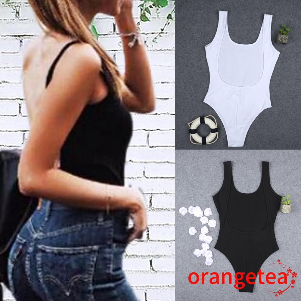 Áo liền quần Sát Nách Màu Trơn Thiết Kế Hở Lưng Quyến Rũ