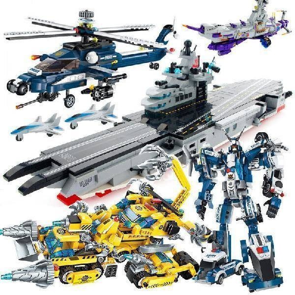 Khối xây dựng Lego lắp ráp loạt thành phố đồn cảnh sát trạm cứu hỏa xe quân sự cậu bé tương thích với đồ chơi