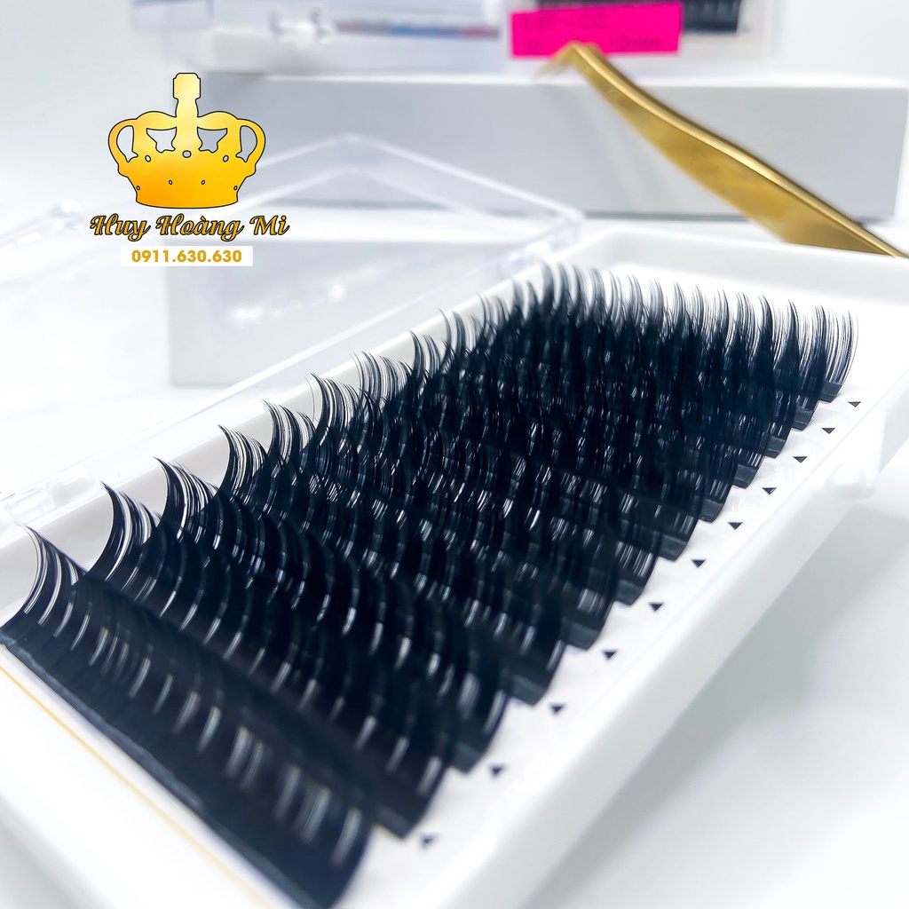 Mi hoa hồng đen mi hoa sơn trà (Dày 0,07mm)_Mi Diamond cao cấp_dụng cụ nối mi_Huy Hoàng Mi