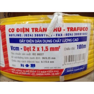 Dây điện đôi Trần phú quận 100 mét