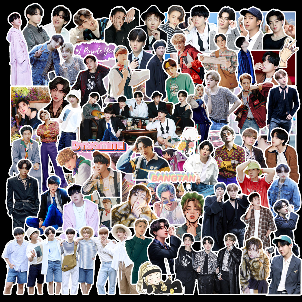 Set 101 miếng dán hình nhóm nhạc BTS cho fan hâm mộ