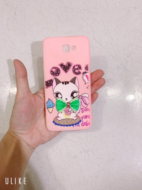 Ốp lưng sam sung J5 Prime mèo đeo nơ