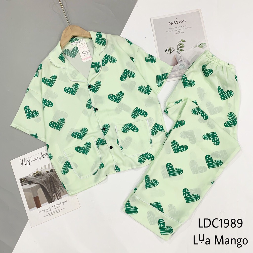 [KHUYẾN MẠI] Bộ Pijama Lụa Latin Cao Cấp Thiết Kế Tay Ngắn Quần Dài Thoải Mái Thấm Hút Mồ Hôi Cực Tốt