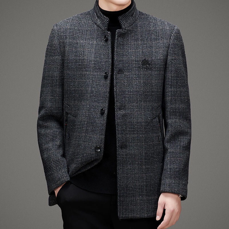 Áo Khoác Len Cổ Đứng Cao Cấp Thời Trang Dành Cho Nam