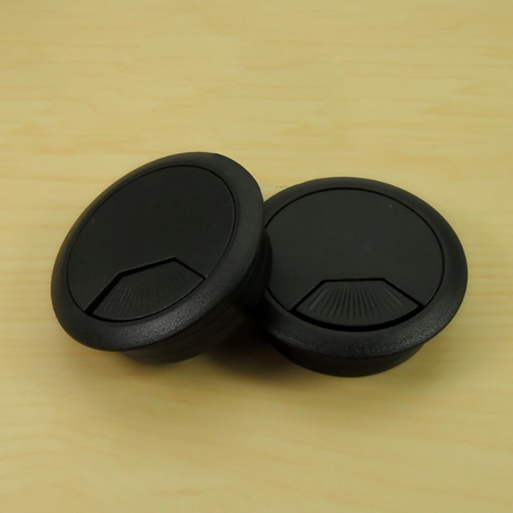 NẮP LUỒN DÂY ĐIỆN TRÒN - 35x44mm - ĐEN  - BỘ 5 CÁI