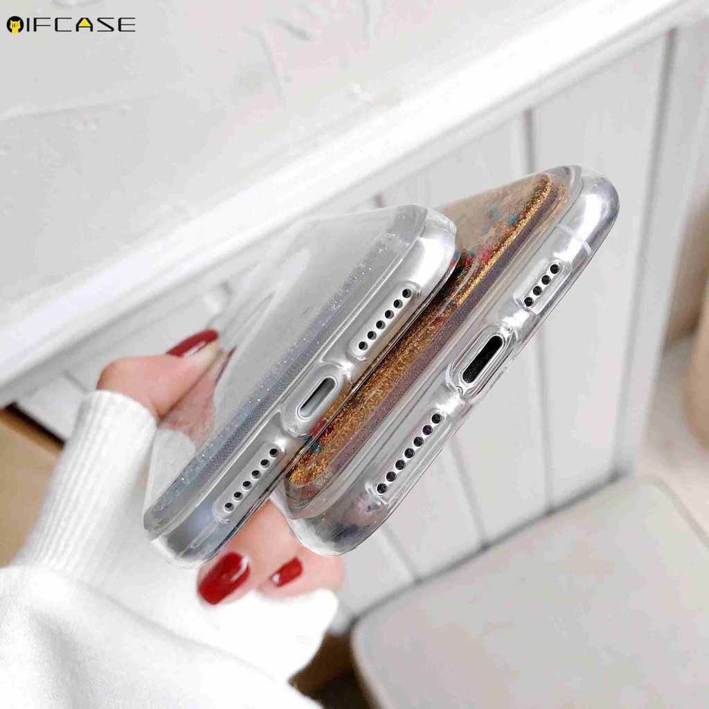 Ốp điện thoại dẻo trong suốt có nước kim tuyến ánh sao mơ màng dành cho iPhone 11 Pro Max XS Max XR X
