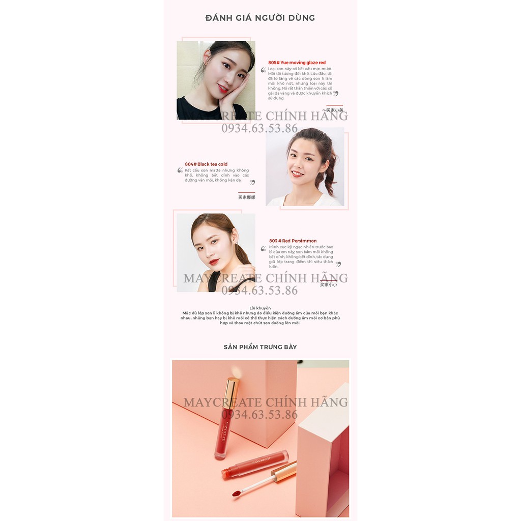 Son Kem Siêu Lì Mịn Môi Maycreate Hàng Nội Địa Trung. | BigBuy360 - bigbuy360.vn