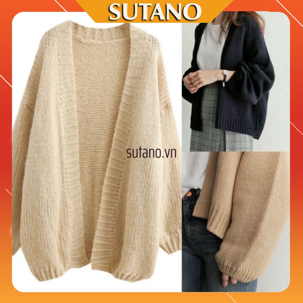 Áo khoác len nữ cadigan mùa thu đông dày dặn hàng Quảng Châu cao cấp A449 SUTANO