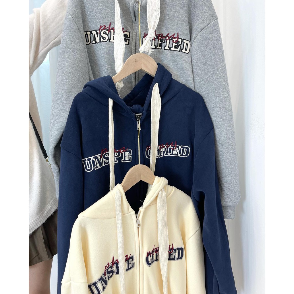(FREESHIP) Áo khoác hoodie nỉ UNSPE miho house