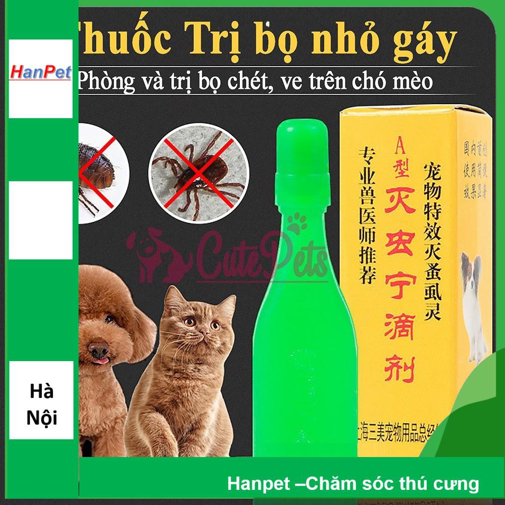 HN- (1 ống nhỏ rận) Nhỏ Gáy Trị Ve Rận chó mèo (3 loại fronil , thần tốc & HongKong) chuyên trị ve rận trên mèo và chó
