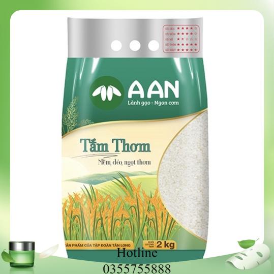 Gạo Tấm Thơm A An Túi 2kg - Nấu cơm tấm gia đình, nấu cháo cho bé ăn dặm - Dẻo mềm, thơm ngon