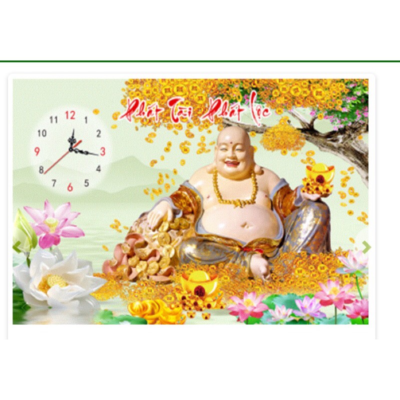 Tranh đính đá Phật Di Lặc Lg1629 (75x50) chưa đính