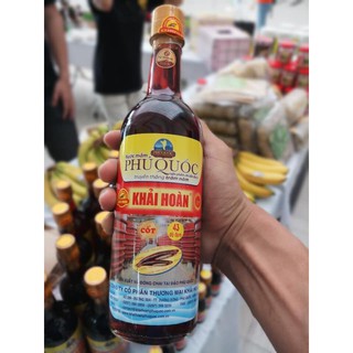 Nước mắm khải hoàn phú quốc chai 520ml độ đạm 43, tiêu chuẩn bsi anh quốc