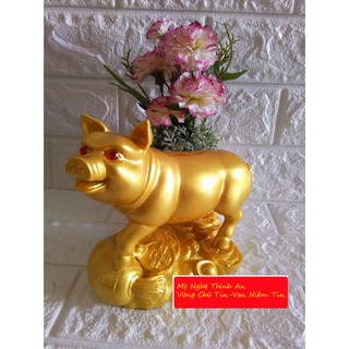 Tượng phong thủy Heo vàng tài lộc HV17