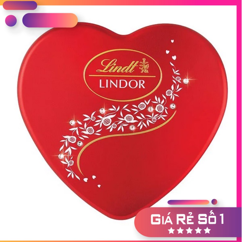 Hộp Quà Yêu Thương: Socola Lindt Lindor Milk Crystal Heart (96g)