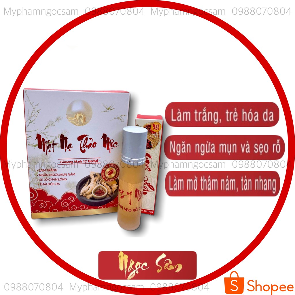 Bộ Ngọc Sâm Mini ngừa mụn trắng da