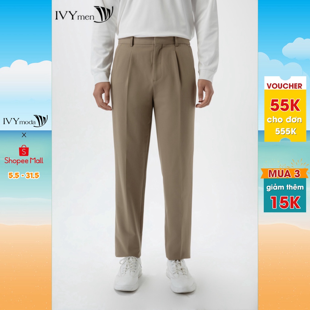 [NHẬP WABRTL5 GIẢM 10% TỐI ĐA 50K ĐH 250K ]Quần dài nam dáng Regular IVY moda MS 22E3065