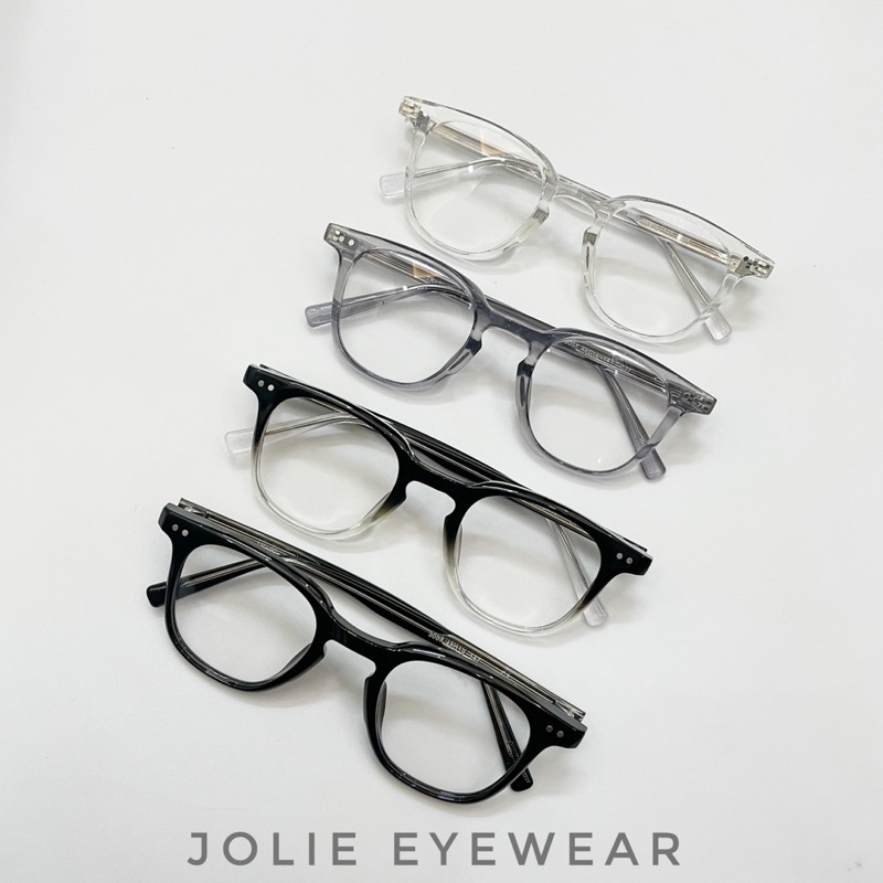 Kính giả cận, gọng kính cận LUTTO lõi thép nhựa Acetate 3007 chống ánh sáng xanh, UV400 Jolie eyewear