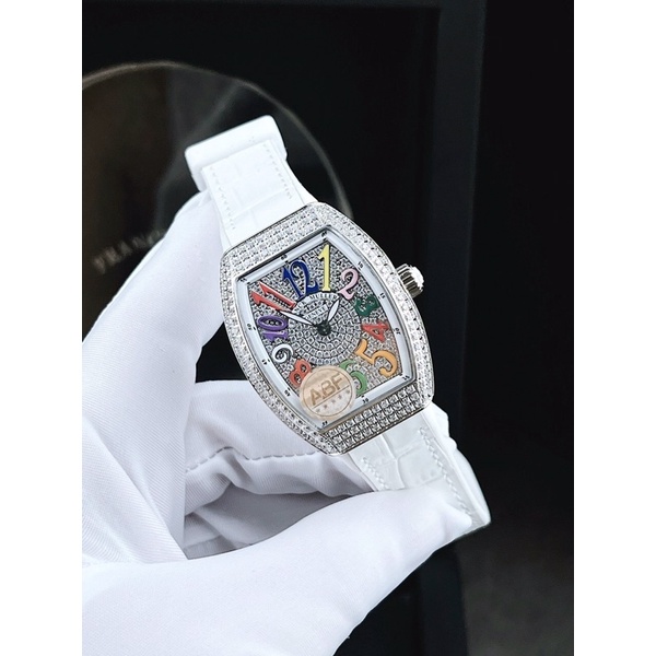 FRANK MULLER V32 ABF Thuỵ Sĩ - Đồng Hồ Nữ Thiết Kế Full Hột Đá Cao Cấp - BH 24 Tháng