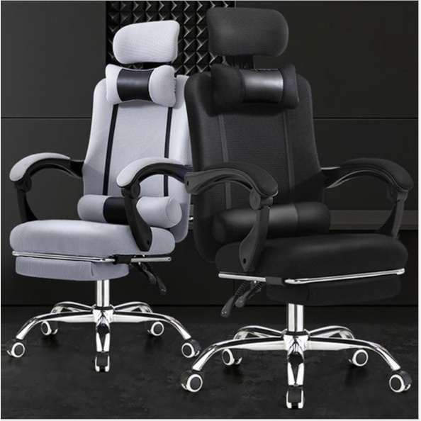 Ghế gaming, văn phòng chân xoay,có gối lưng, tựa đầu gác chân thoải mái