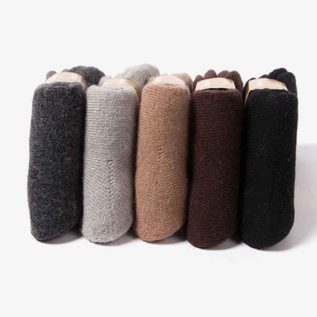 Winter Men's Socks Men's Thick Cashmere Wool Sports Socks Outdoor Solid Socks