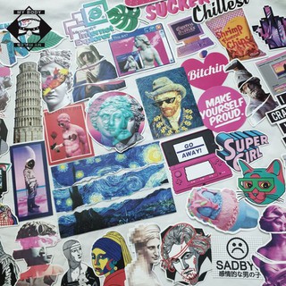 (108) Set khổ to sticker/hình dán/decal Aesthetic/Vaporwave