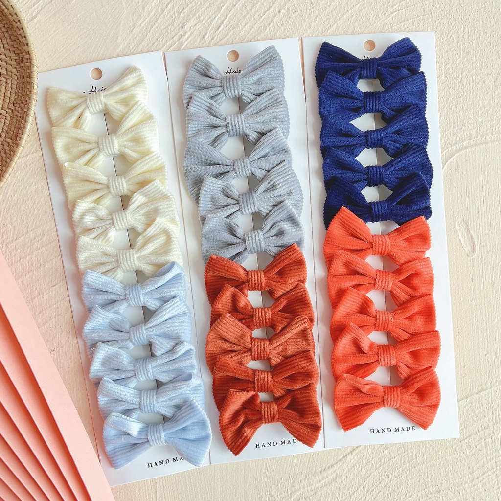 KIDSBOWS 1 Kẹp Tóc Nơ Màu Trơn 3Inch Xinh Xắn Cho Bé Gái