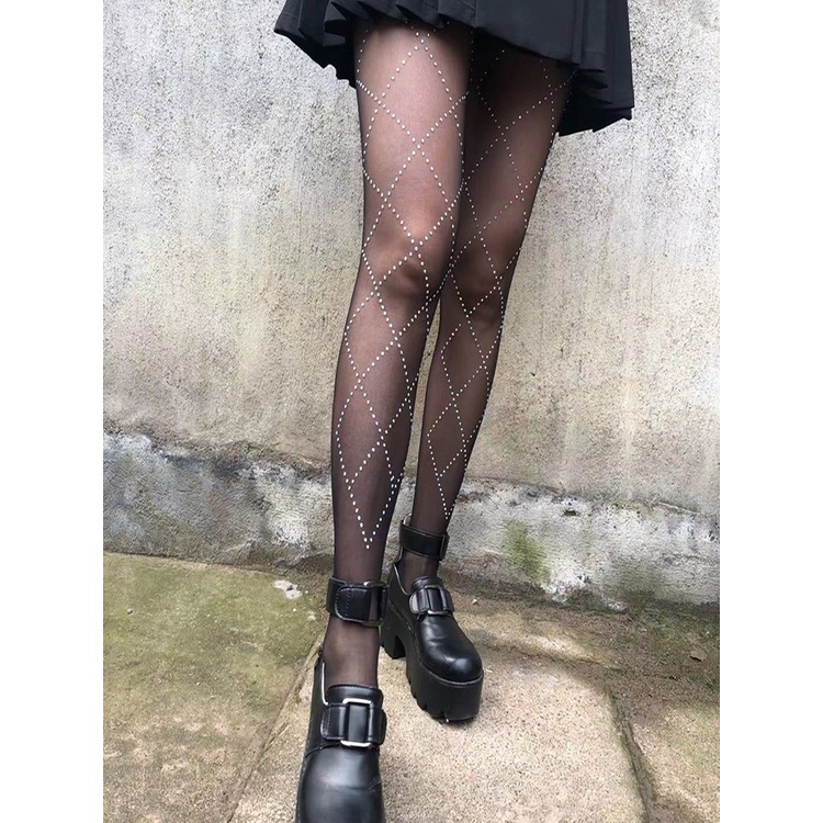 Quần tất DUNEA họa tiết sọc caro thời trang dành cho nữ