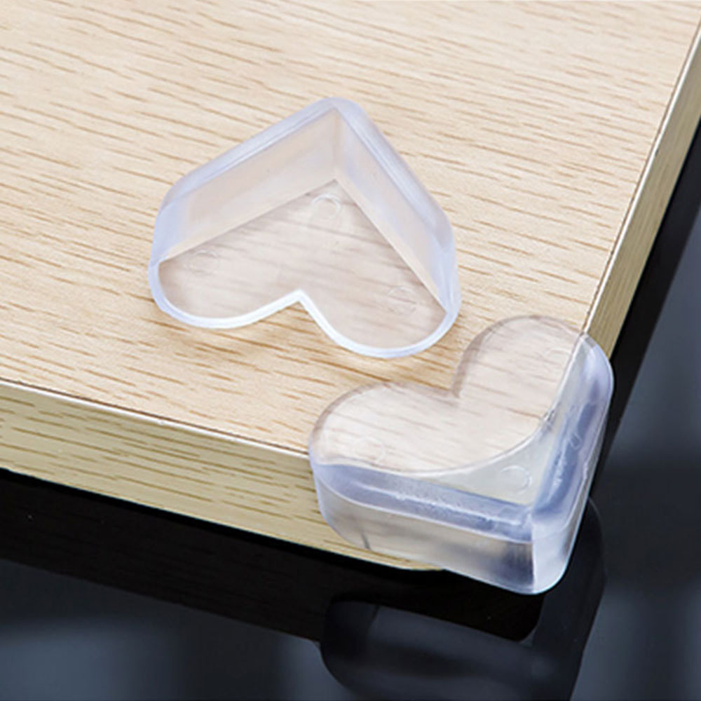 Miếng bọc góc bàn chống va đập an toàn cho bé hình trái tim trong suốt