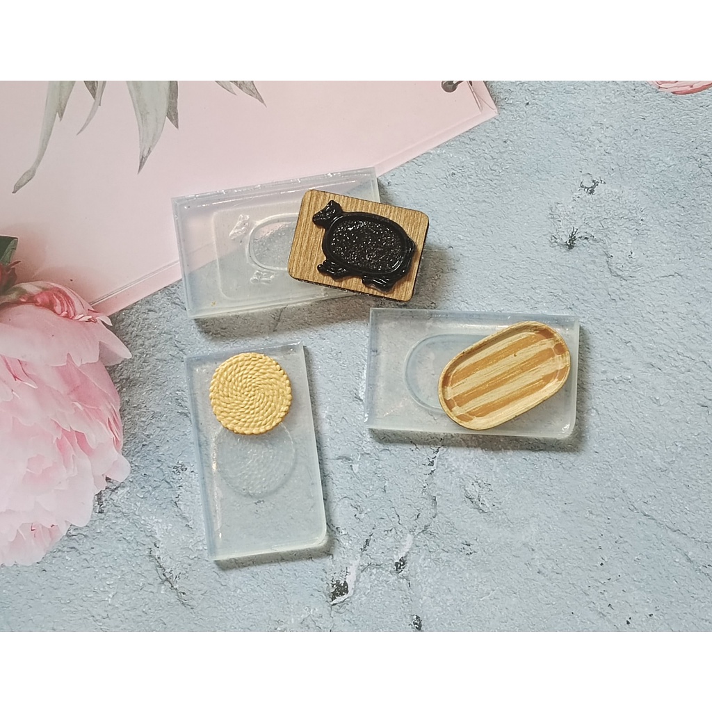 Khuôn silicone tạo hình đất sét resin mô hình thức ăn bò né beefsteak dollhouse minifood food dislay