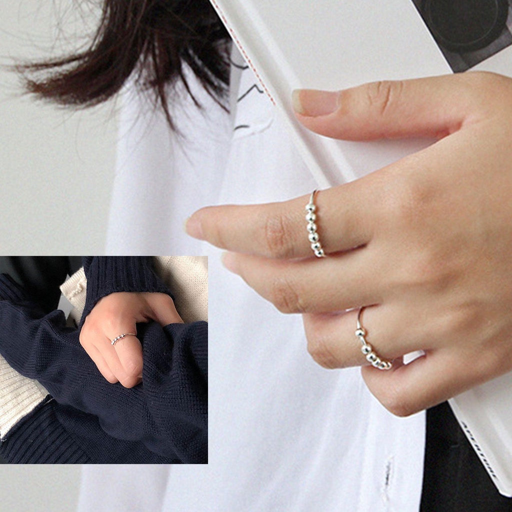 Nhẫn Dạng Trượt Giảm Căng Thẳng Đơn Giản Cho Nữ