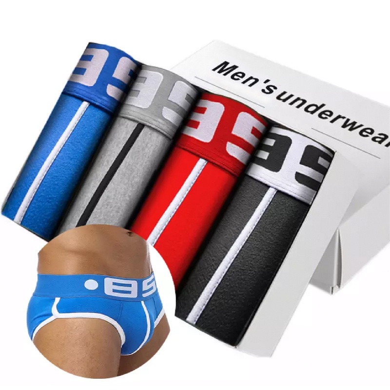 Set 4 Quần Lót Cotton Thoáng Khí Gợi Cảm Cho Nam BS73