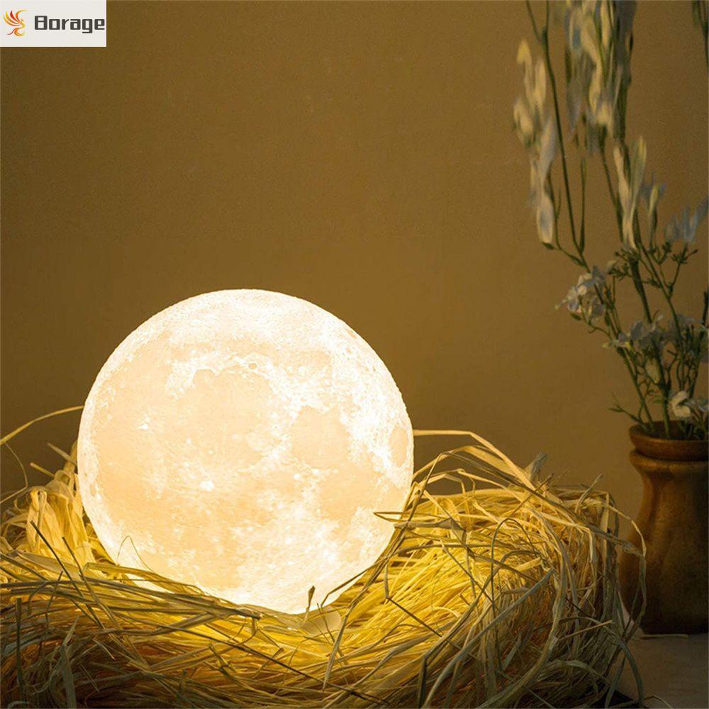 Đèn Ngủ Hình Mặt Trăng 3D 8cm LED Độc Đáo Trang Trí Nhà Cửa