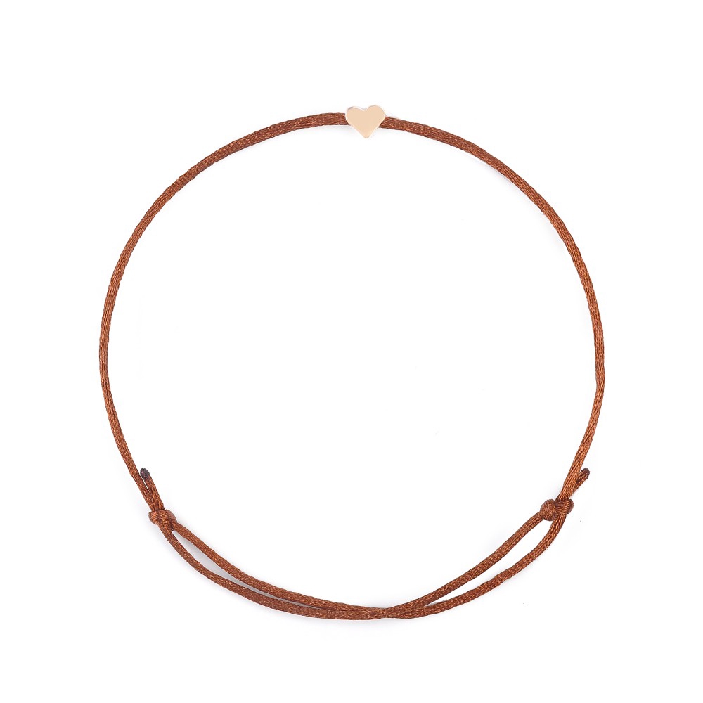 Vòng tay may mắn dây mặt hình trái tim có thể điều chỉnh kích thước | BigBuy360 - bigbuy360.vn