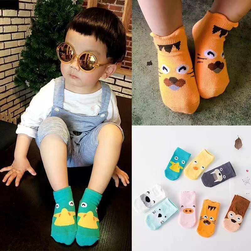 Vớ cotton In Họa Tiết Hoạt Hình Dễ Thương Thời Trang Cho Bé