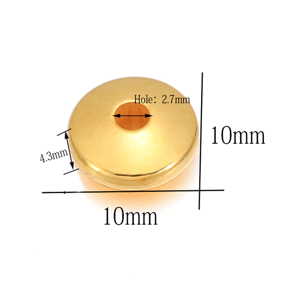 Set 100 hạt đục lỗ ST.KUNKKA đầy màu sắc 10mm để làm đồ trang sức mỹ nghệ tự làm