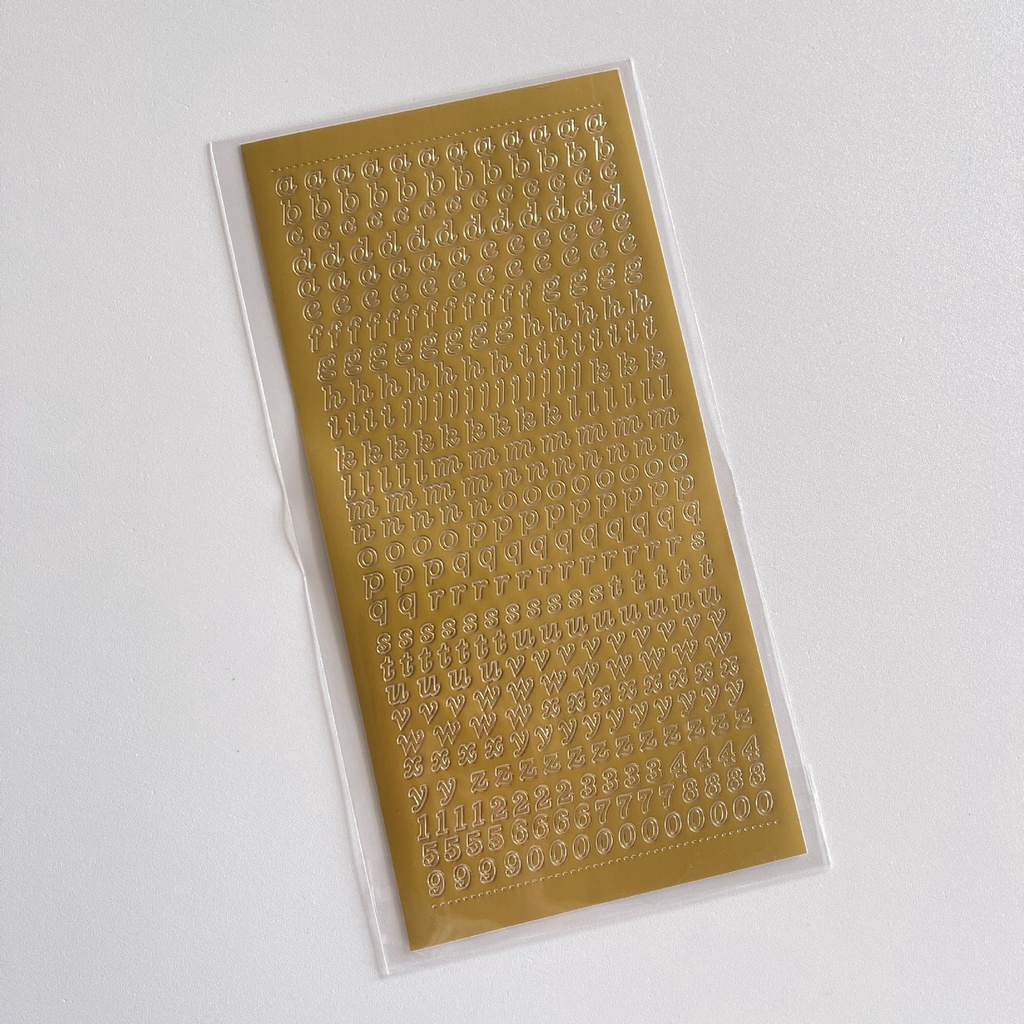 Miếng Dán Trang Trí Hình Bảng Chữ Cái Chất Liệu Pvc Phong Cách Hàn Quốc