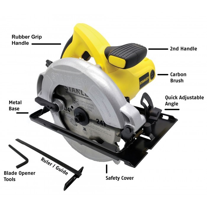 Máy cưa đĩa cầm tay 1600W Stanley SC16, Máy cưa cầm tay - Bảo hành chính hãng 2 năm