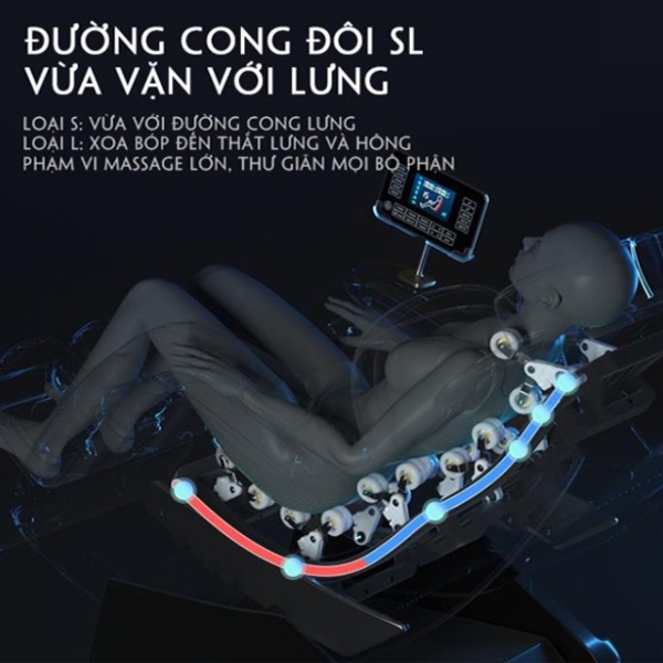 Ghế massage toàn thân cao cấp giá rẻ HP 02.Ghế massage toàn thân đa năng công nghệ cao trục sl massa toàn thân tự động