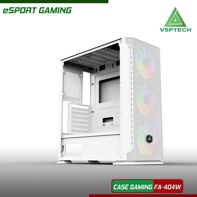 Vỏ Case Game VSP FA-404W (TRẮNG) Tặng Fan LED RGB 14cm