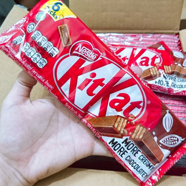 bánh chocolate kit kat gói 6 thanh 102g( 6x 17g)