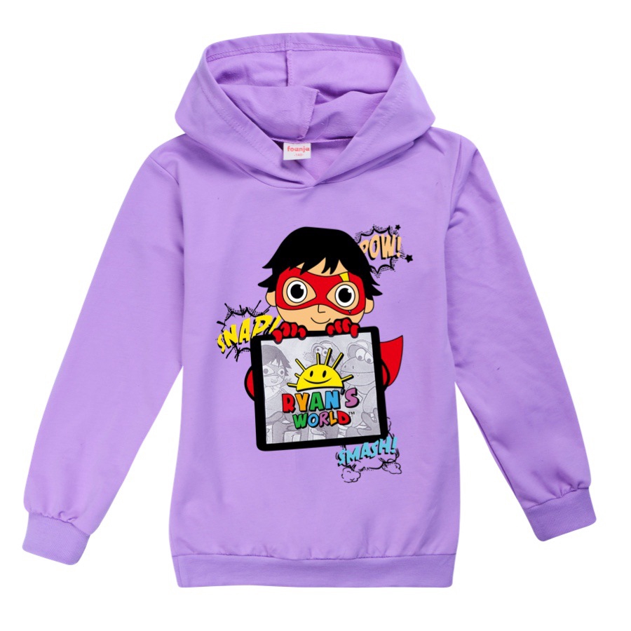 Áo Hoodie Tay Dài In Hình Ryan Toys Review Cho Bé Trai Và Gái