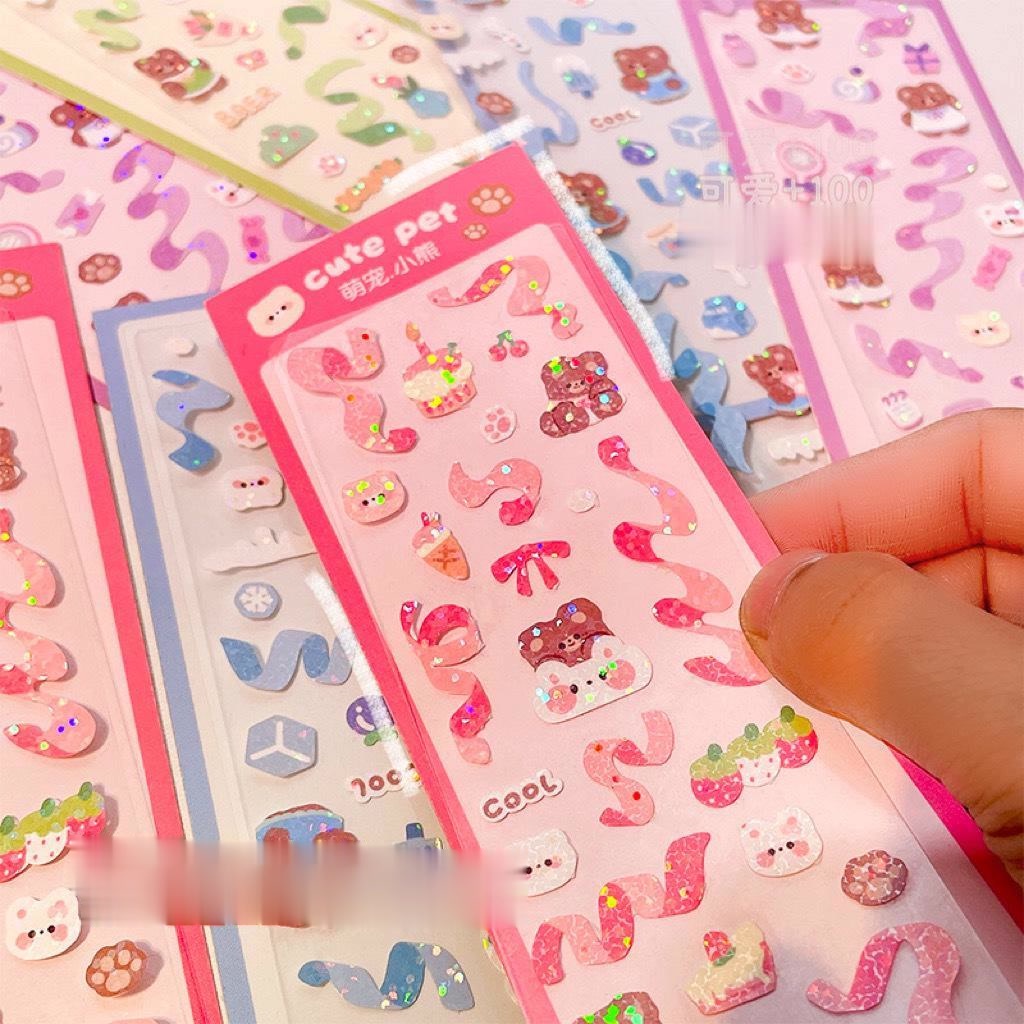 Sticker Decor Hình Dán Lấp Lánh Trang Trí Dễ Thương