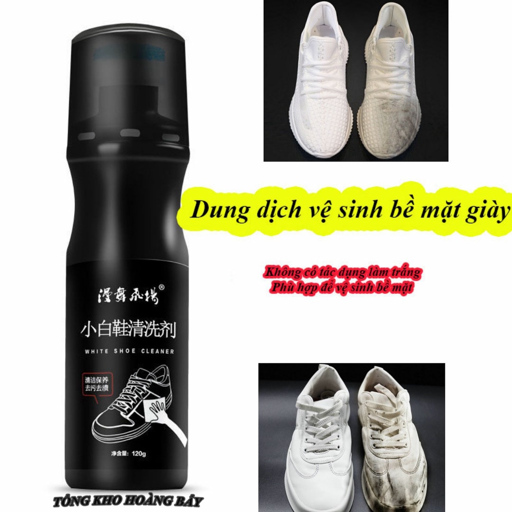 Dung Dịch Vệ Sinh Bề Mặt Giày Dép, Túi Xách 120ml Lọ Màu Đen