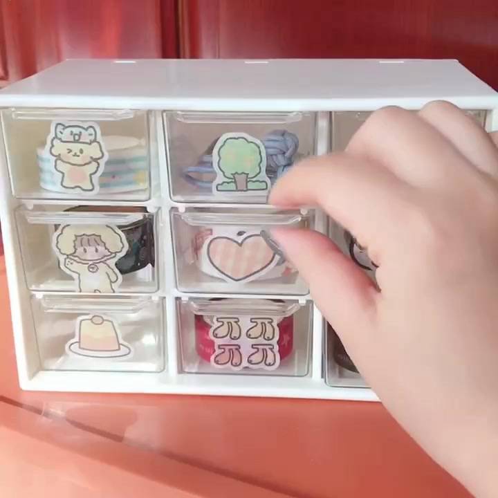 Hộp 9 Ngăn Để Bàn, Văn Phòng, Đựng Đồ Mỹ Phẩm, Vật Dụng Cá Nhân 368 | BigBuy360 - bigbuy360.vn