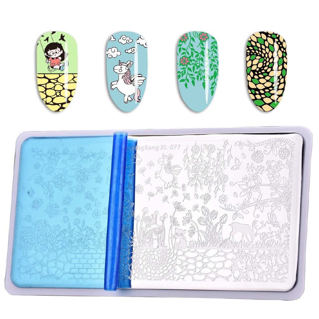 BEAUTYBIGBANG 6*12cm Nail Stamping Plates Birds Flower Animal Pattern Nail Art Stamp Stamping Template Image Plate