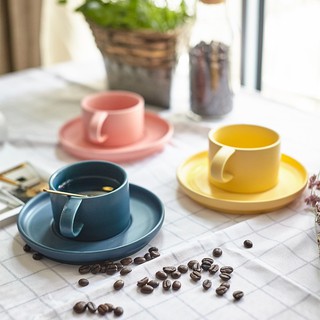 Cốc cafe, cốc uống trà kèm đĩa cao cấp, phong cách Hàn Quốc