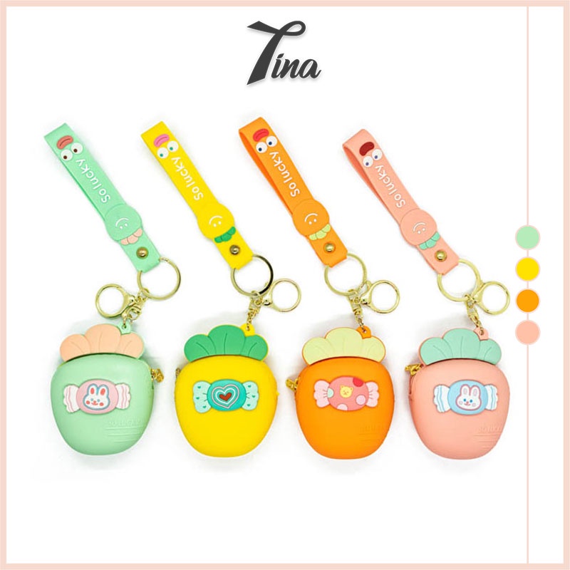 Ví đựng tiền lẻ tai nghe silicon cute mini dễ thương kèm móc khoá PK439